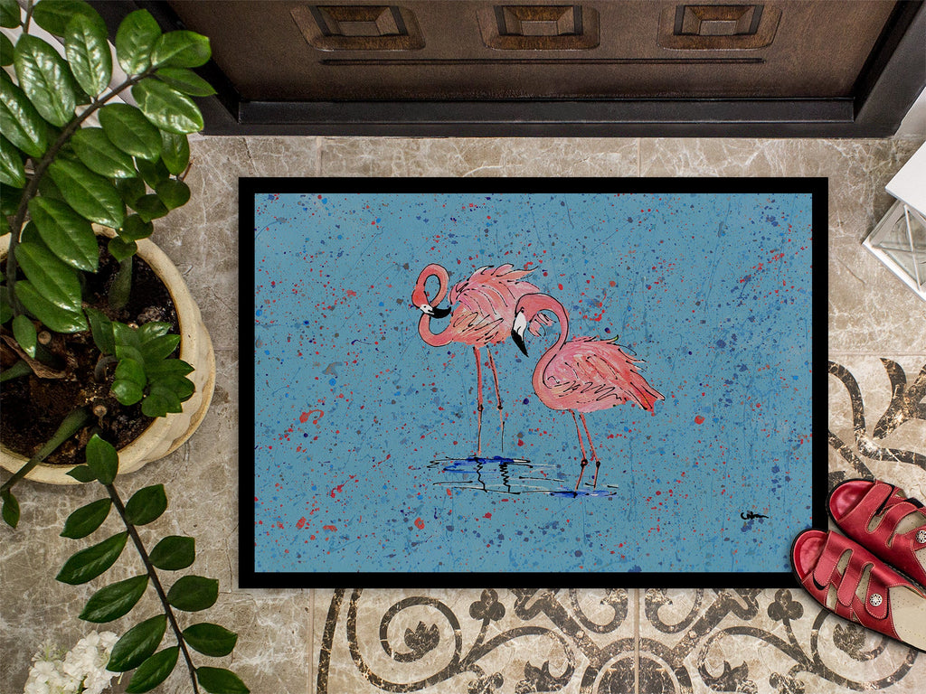 Flamingo Doormat Indoor Outdoor 24H X 36W Front Door Mat Rugs for Entryway, Non Slip Washable Low Pile,