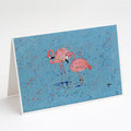 Flamingo Greeting Cards Pack of 8 Blank Cards with Envelopes Whimsical A7 Size 5x7