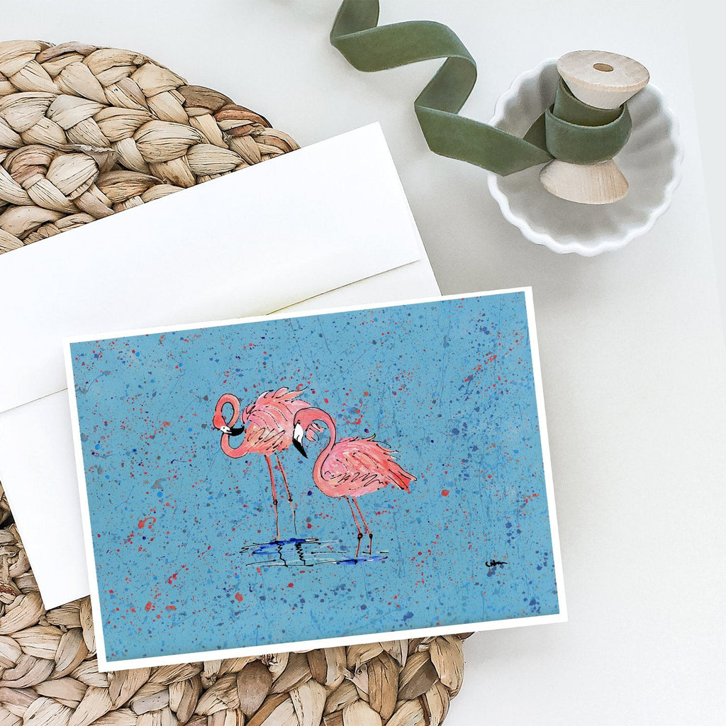 Flamingo Greeting Cards Pack of 8 Blank Cards with Envelopes Whimsical A7 Size 5x7