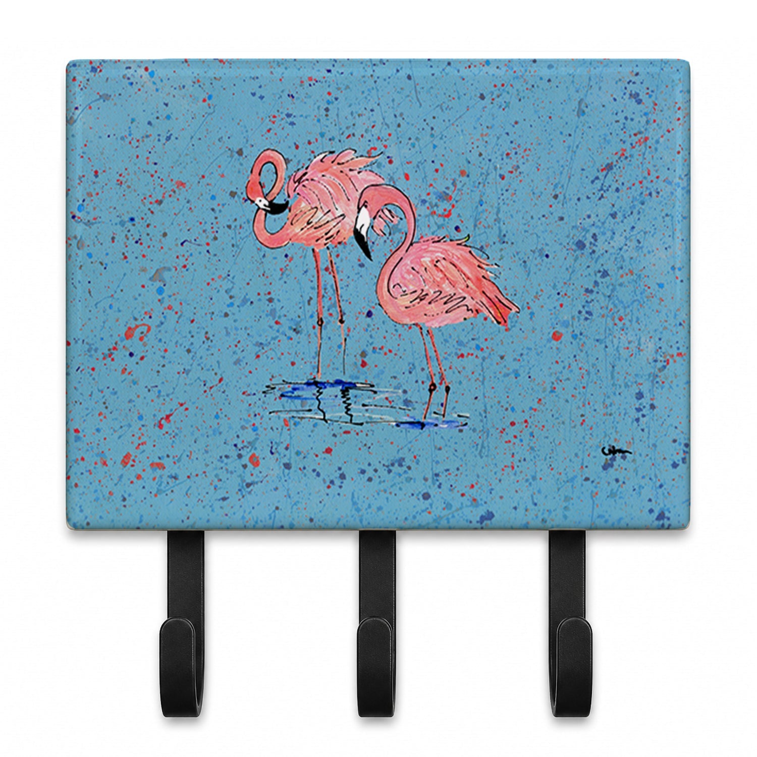 Flamingo Leash or Key Holder Wall Hooks, Coat Rack Wall Mount, for Hanging Keys, Towels, Aprons, Leashes