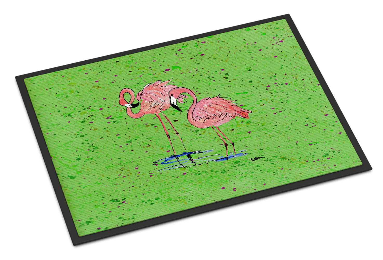 Flamingo Doormat Indoor Outdoor 24H X 36W Front Door Mat Rugs for Entryway, Non Slip Washable Low Pile,