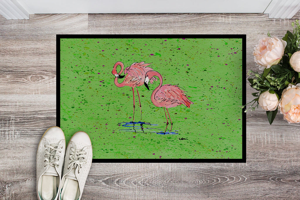 Flamingo Doormat Indoor Outdoor 24H X 36W Front Door Mat Rugs for Entryway, Non Slip Washable Low Pile,