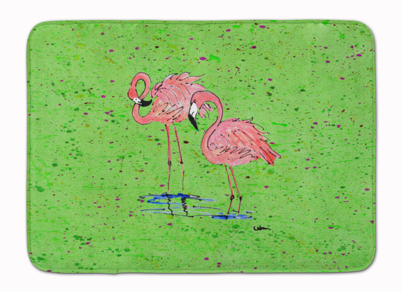 Flamingo Memory Foam Kitchen Mat Machine Washable Anti-Fatigue Cushion Comfort Bath or Kitchen Rug