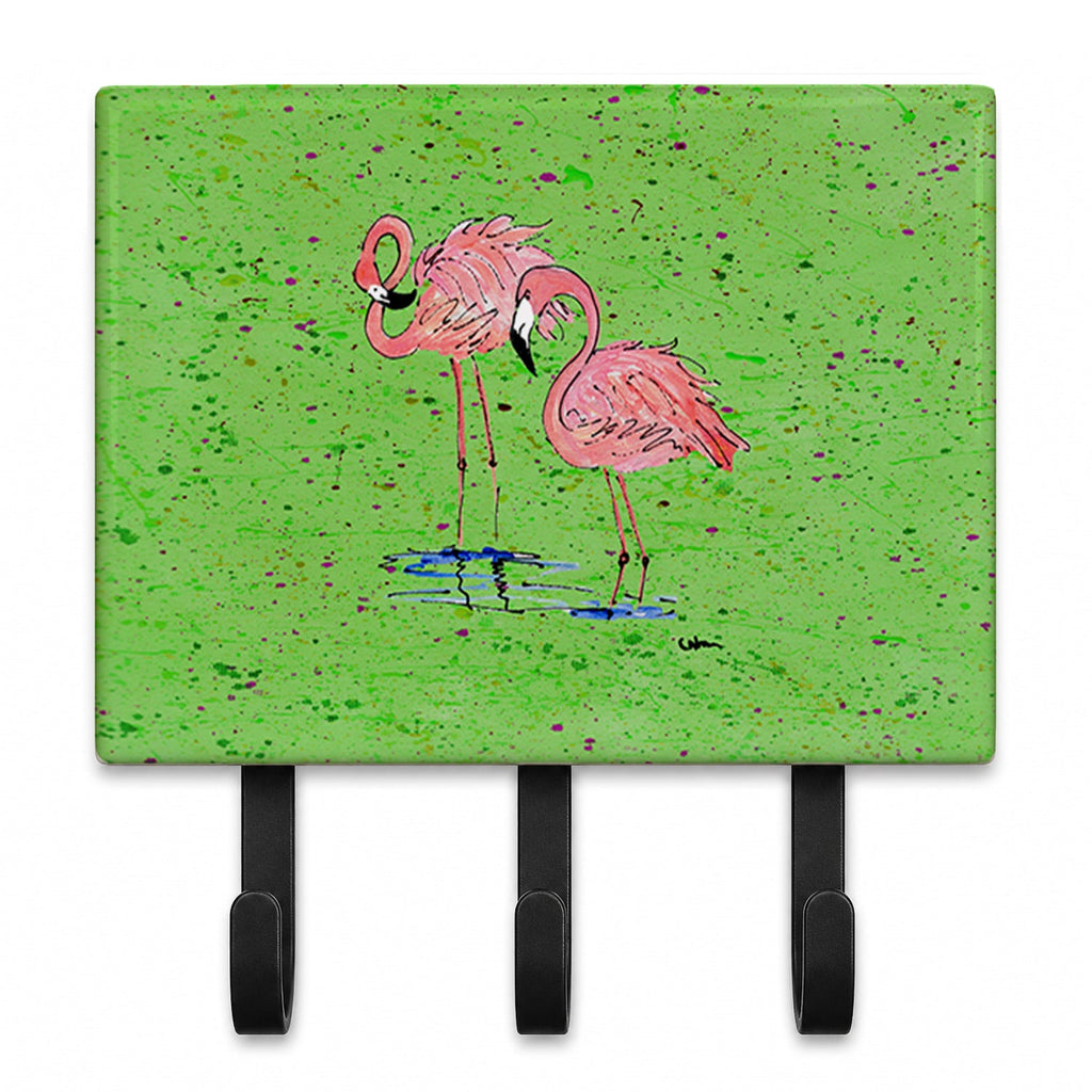 Flamingo Leash or Key Holder Wall Hooks, Coat Rack Wall Mount, for Hanging Keys, Towels, Aprons, Leashes