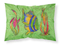 Tropical Fish on Green Standard Pillowcase Lightweight Super Soft Easy Care Decorative Artwork Pillowcase, Standard