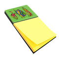 Tropical Fish on Green Watercolor Sticky Note Holder Refillable Dispenser Desk Accessory 3x3 Pad Gift