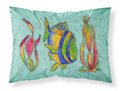 Tropical Fish on Teal Standard Pillowcase Lightweight Super Soft Easy Care Decorative Artwork Pillowcase, Standard
