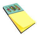 Tropical Fish on Teal Watercolor Sticky Note Holder Refillable Dispenser Desk Accessory 3x3 Pad Gift