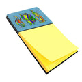 Tropical Fish on Blue Watercolor Sticky Note Holder Refillable Dispenser Desk Accessory 3x3 Pad Gift