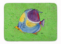 Tropical Fish on Green Memory Foam Kitchen Mat Machine Washable Anti-Fatigue Cushion Comfort Bath or Kitchen Rug