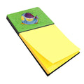 Tropical Fish on Green Watercolor Sticky Note Holder Refillable Dispenser Desk Accessory 3x3 Pad Gift