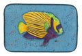 Tropical Fish on Blue Dish Drying Mat Absorbent Dish Drying Mat Pad for Kitchen Counter Dish Drainer Mat for Countertop, 14 x 21", Multicolor