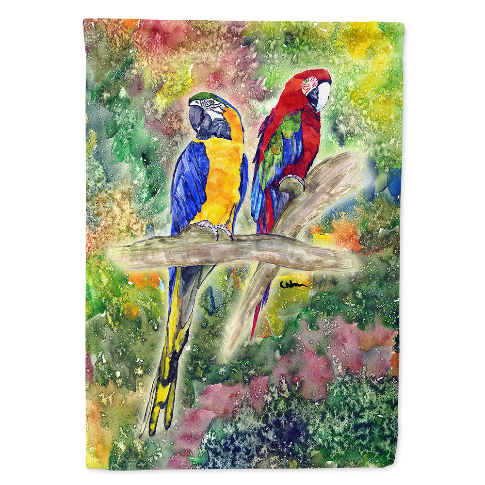 Parrot House Flag 28x40 Porch Sleeve Pole Decorative Outside Yard Banner Artwork Wall Hanging, Polyester