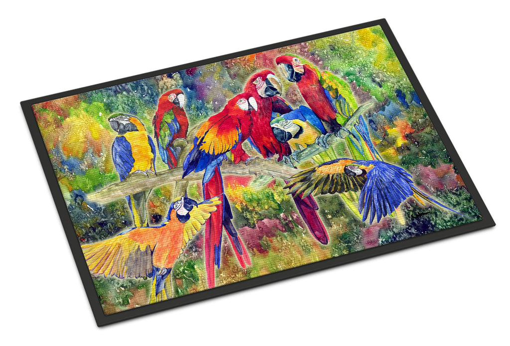 Parrot Doormat Indoor Outdoor 24H X 36W Front Door Mat Rugs for Entryway, Non Slip Washable Low Pile,