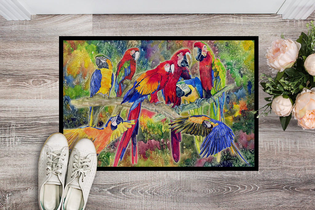 Parrot Doormat Indoor Outdoor 24H X 36W Front Door Mat Rugs for Entryway, Non Slip Washable Low Pile,