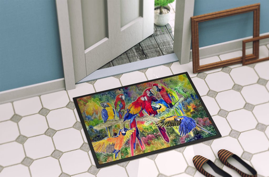 Parrot Doormat Indoor Outdoor 24H X 36W Front Door Mat Rugs for Entryway, Non Slip Washable Low Pile,