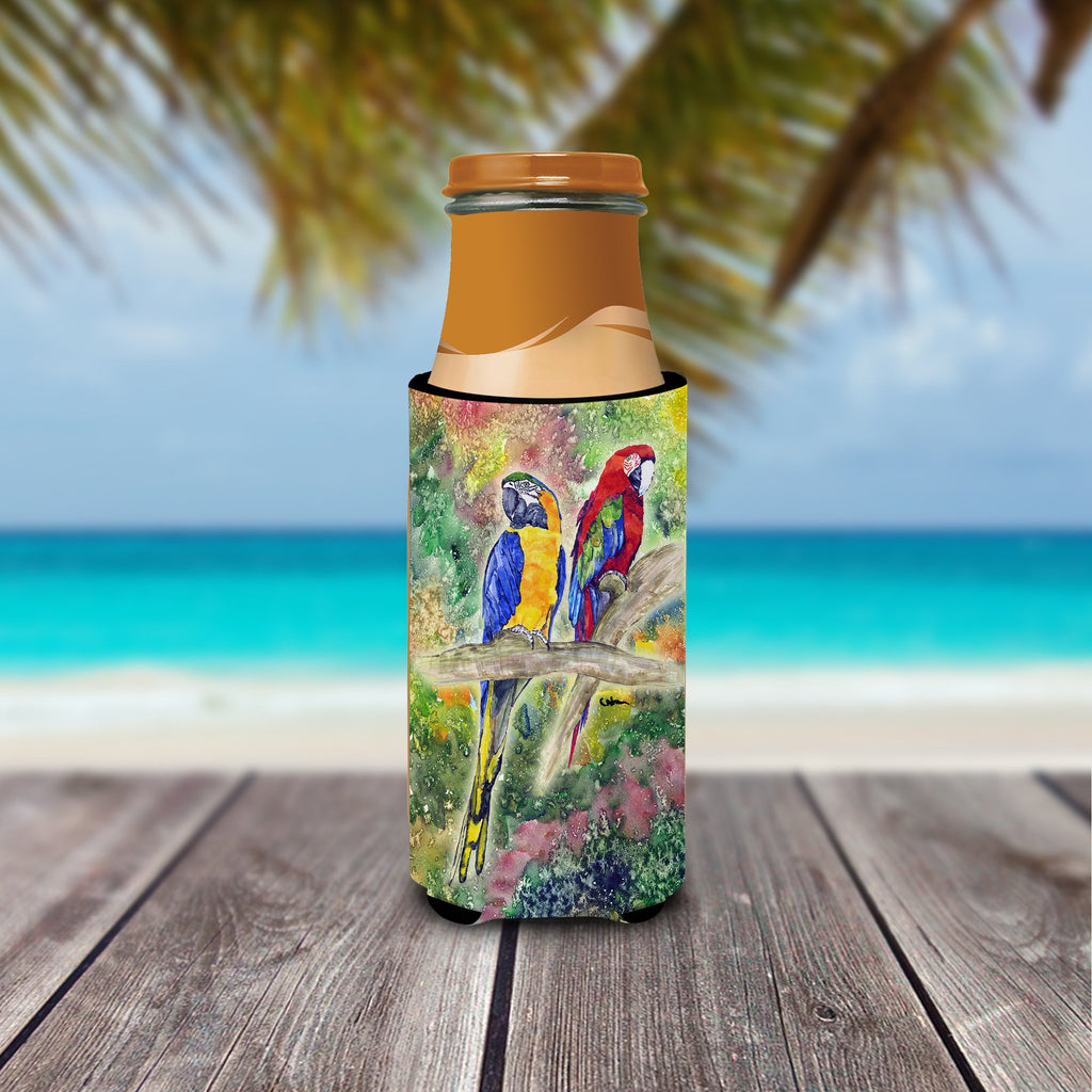 Parrot Slim Can Hugger , Insulated Foam Hugger for 12 oz Slim Cans, Beer Bottles & Water Bottles, Printed in USA
