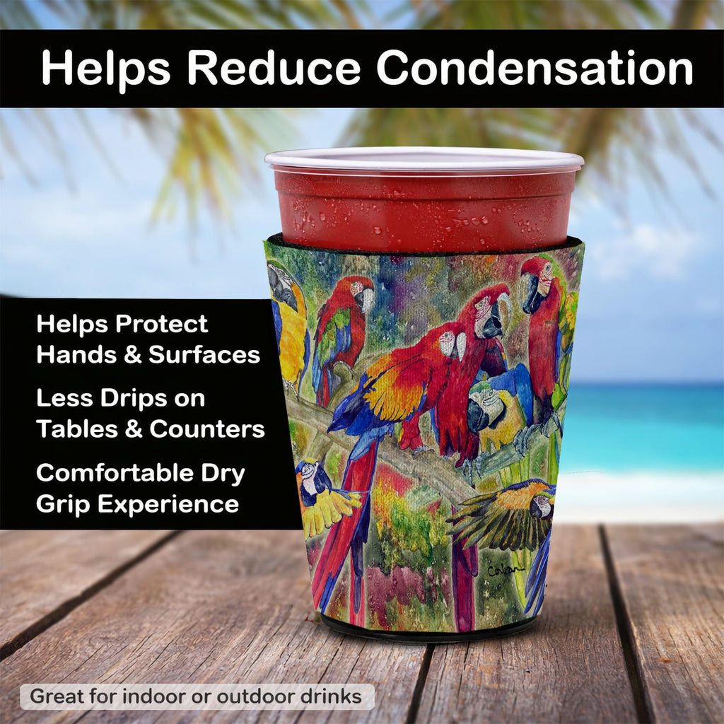 Parrot Red Cup Hugger Sleeve for 16–22 oz Party Cups, Insulated Foam Drink Holder for Iced Coffee, Tailgate & BBQ Reusable
