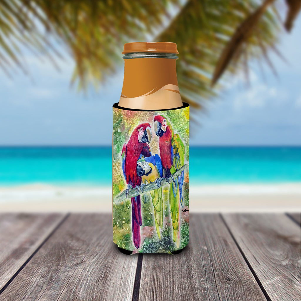 Parrot  Parrot Head Slim Can Hugger , Insulated Foam Hugger for 12 oz Slim Cans, Beer Bottles & Water Bottles, Printed in USA