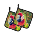 Parrot  Parrot Head Pot Holder Set of 2 Heat Resistant Quilted Hot Pads 7.5 x 7.5 Inch, Insulated Kitchen Trivets for Cooking & Baking