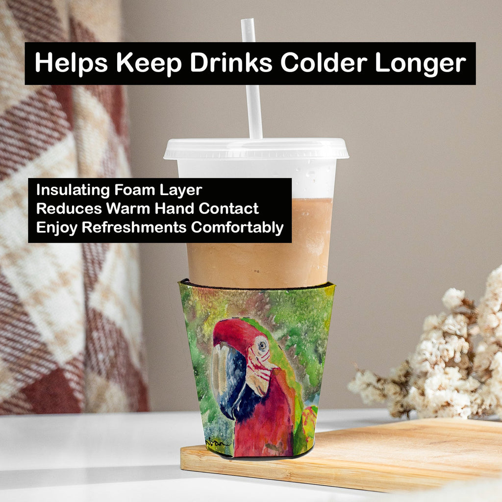 Parrot  Parrot Head Red Cup Hugger Sleeve for 16–22 oz Party Cups, Insulated Foam Drink Holder for Iced Coffee, Tailgate & BBQ Reusable