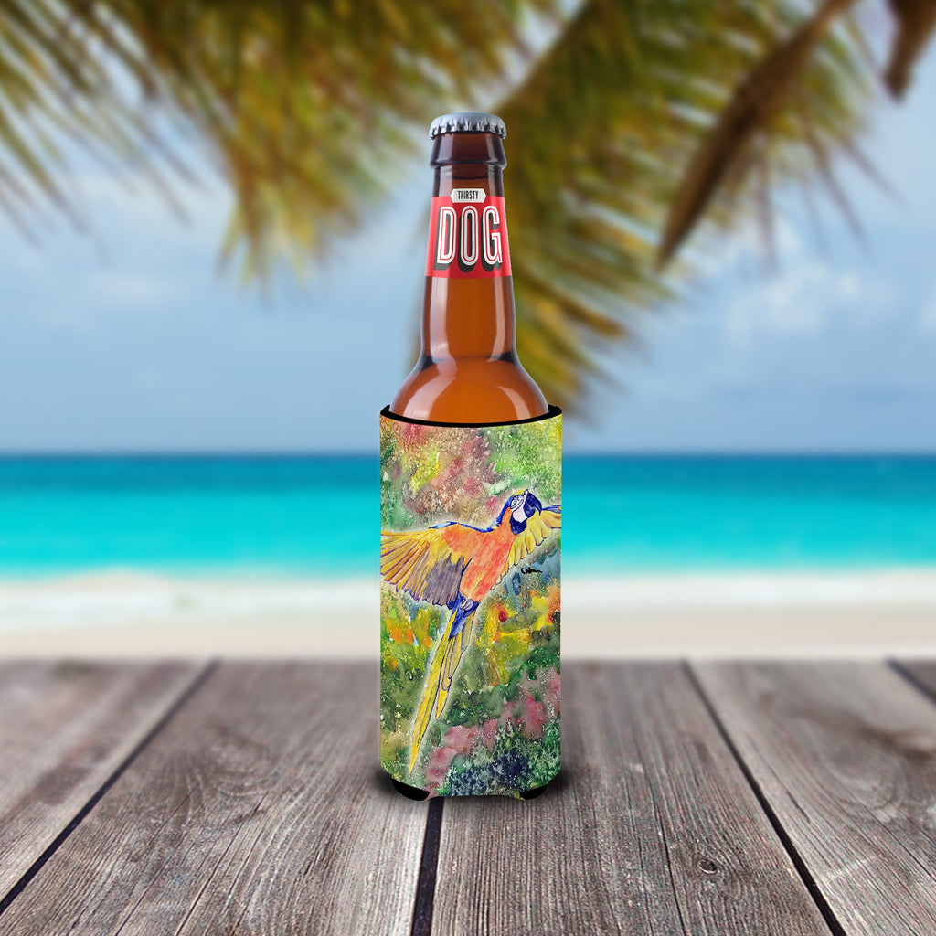 Parrot  Parrot Head Slim Can Hugger , Insulated Foam Hugger for 12 oz Slim Cans, Beer Bottles & Water Bottles, Printed in USA