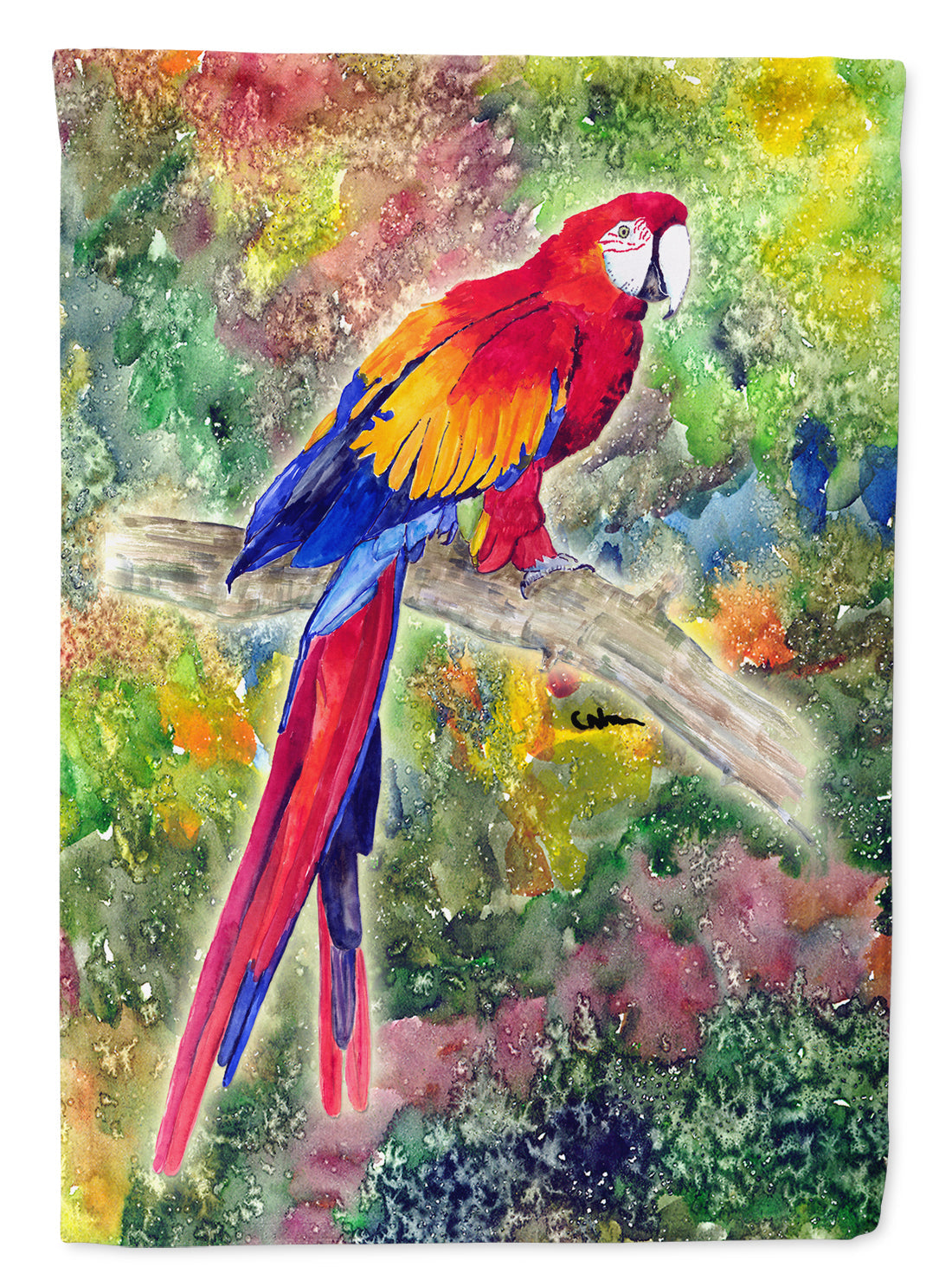 Parrot  Parrot Head House Flag 28x40 Porch Sleeve Pole Decorative Outside Yard Banner Artwork Wall Hanging, Polyester