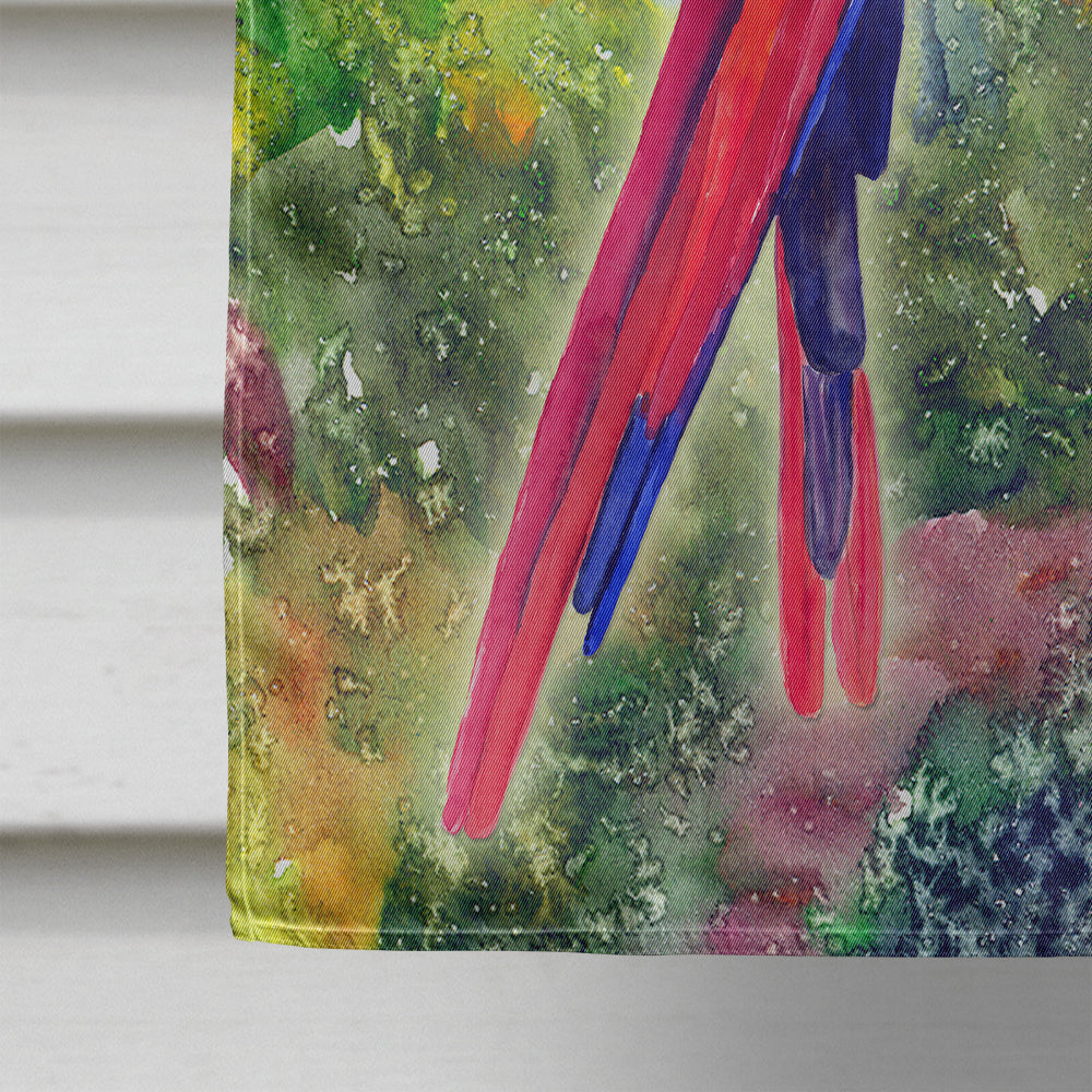 Parrot  Parrot Head House Flag 28x40 Porch Sleeve Pole Decorative Outside Yard Banner Artwork Wall Hanging, Polyester