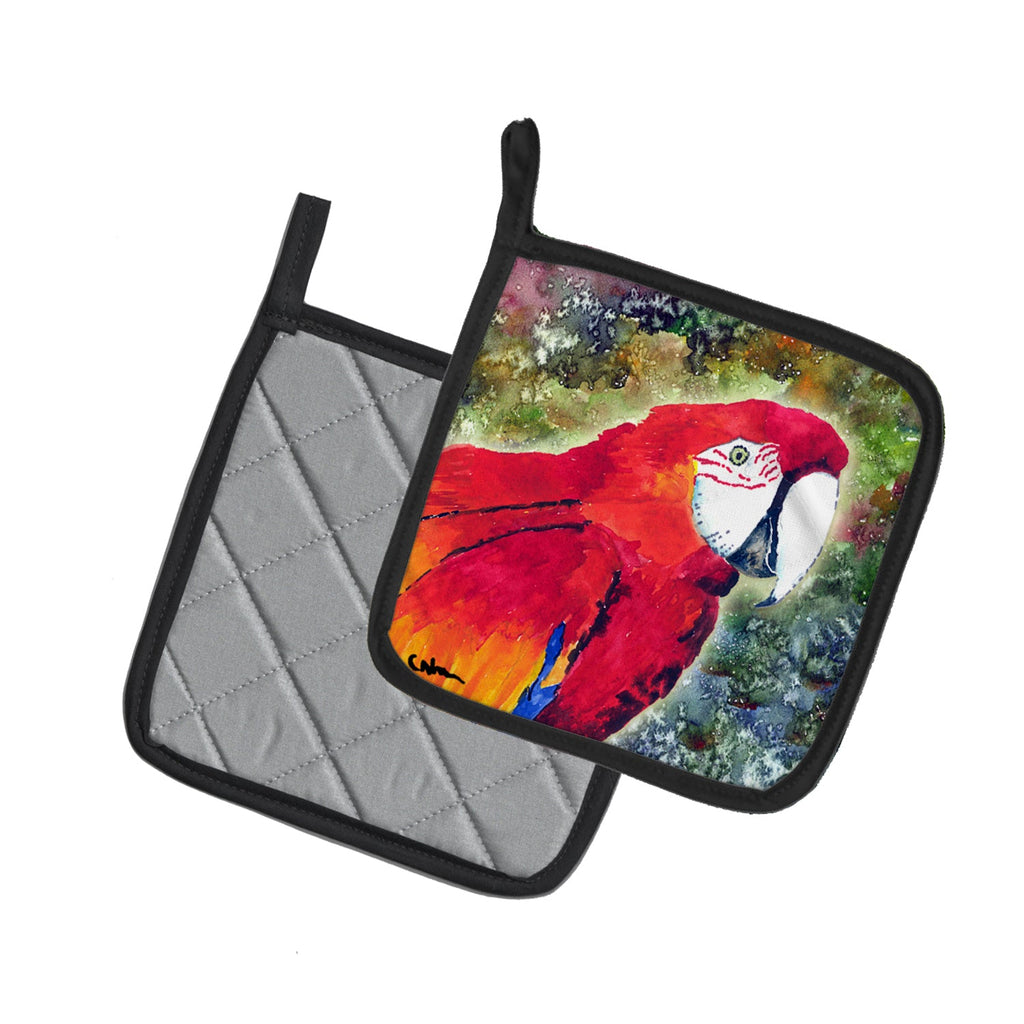 Parrot  Parrot Head Pot Holder Set of 2 Heat Resistant Quilted Hot Pads 7.5 x 7.5 Inch, Insulated Kitchen Trivets for Cooking & Baking