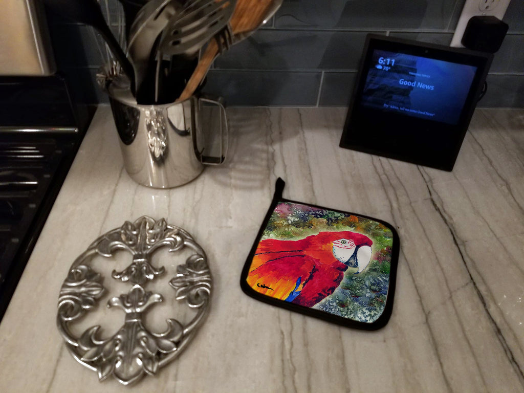 Parrot  Parrot Head Pot Holder Set of 2 Heat Resistant Quilted Hot Pads 7.5 x 7.5 Inch, Insulated Kitchen Trivets for Cooking & Baking