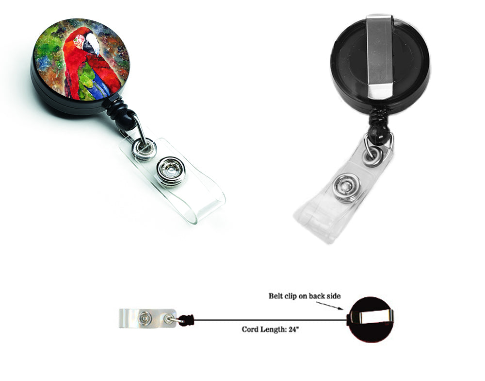 Parrot Retractable Badge Reel for Nurses ID Badge Holder with Clip Retractable Employee Badge Holder, Belt Clip