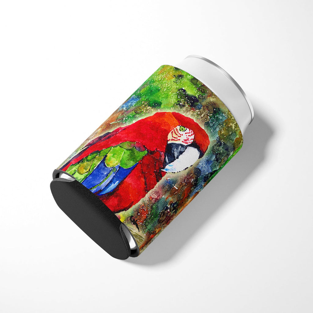 Parrot Can or Bottle Hugger Cooler Sleeve for Standard 12 oz Cans, Insulated Foam Beer & Soda Can Hugger Reusable