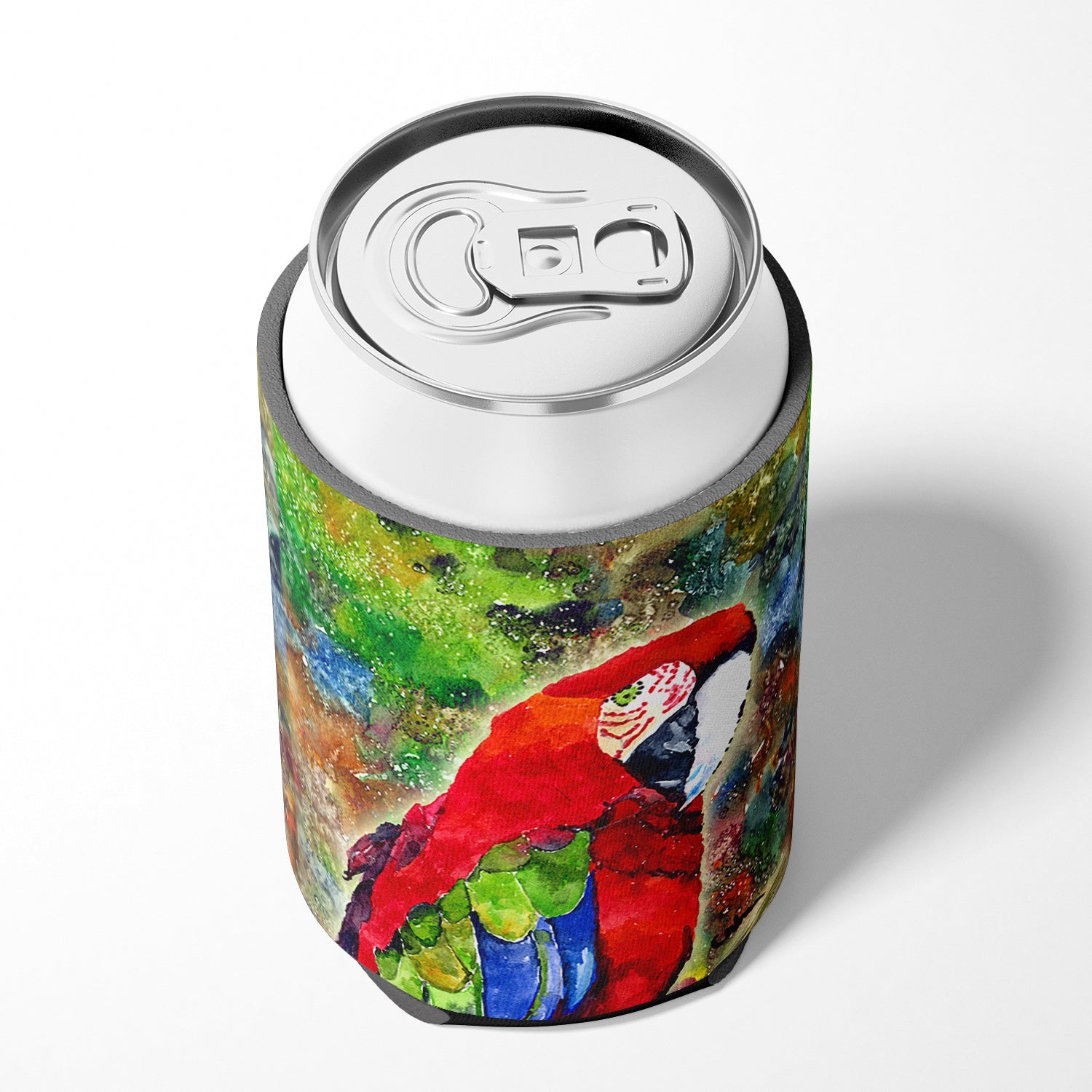 Parrot Can or Bottle Hugger Cooler Sleeve for Standard 12 oz Cans, Insulated Foam Beer & Soda Can Hugger Reusable