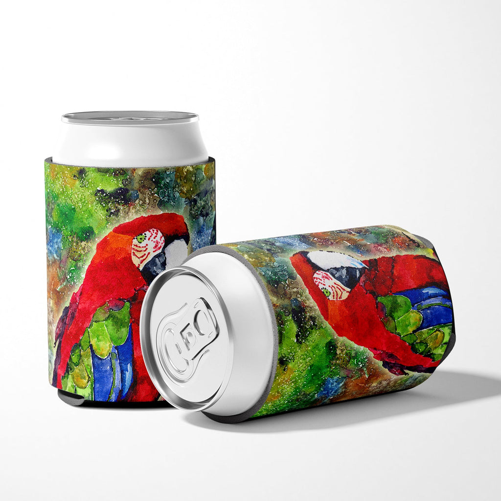 Parrot Can or Bottle Hugger Cooler Sleeve for Standard 12 oz Cans, Insulated Foam Beer & Soda Can Hugger Reusable