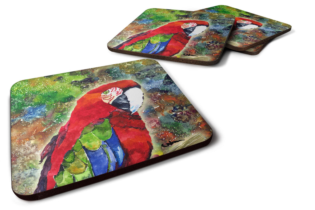 Parrot Foam Coasters Set of 4 Cup Coasters for Indoor Outdoor, Tabletop Protection, Anti Slip, Mouse pad Material