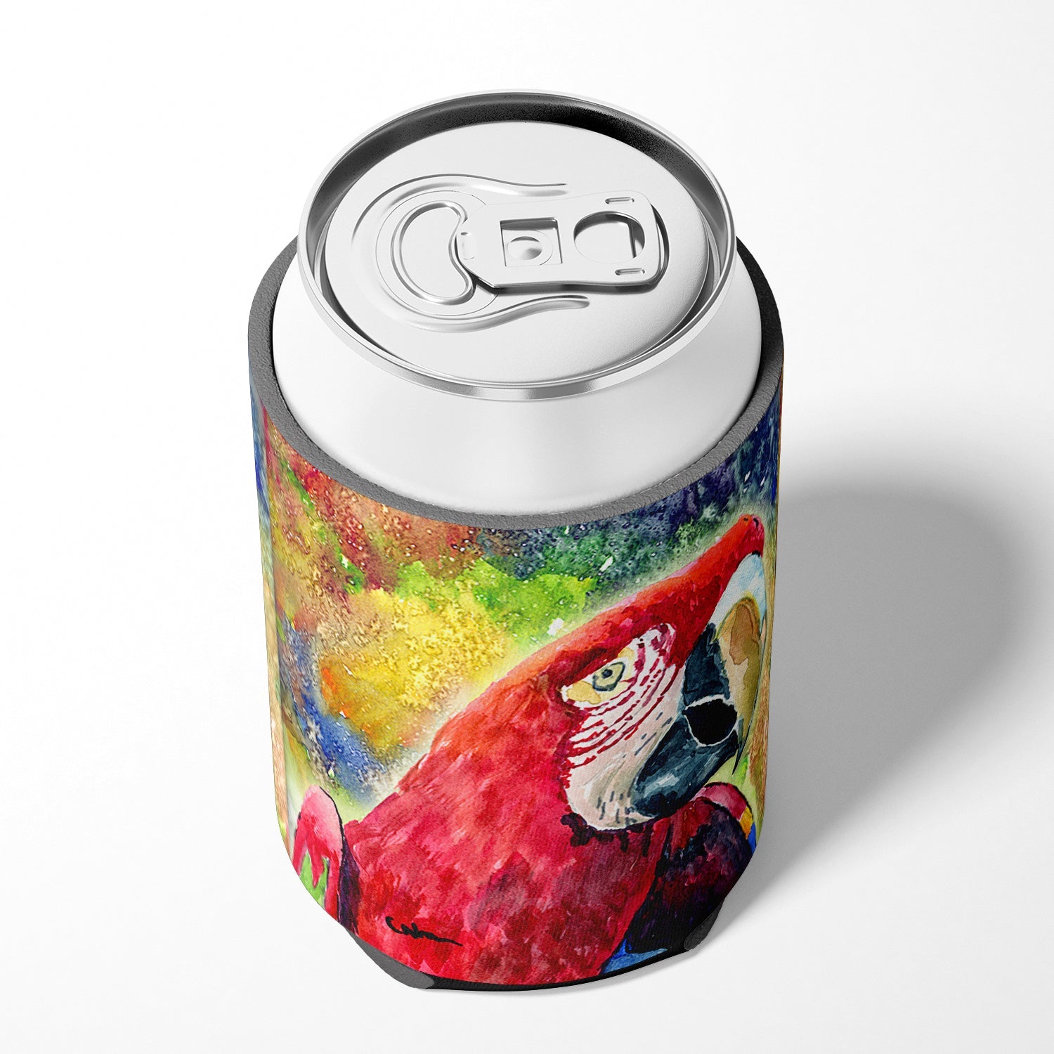 Bird - Parrot Can or Bottle Hugger Cooler Sleeve for Standard 12 oz Cans, Insulated Foam Beer & Soda Can Hugger Reusable