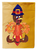 Thanksgiving Turkey Fleur de lis House Flag 28x40 Porch Sleeve Pole Decorative Outside Yard Banner Artwork Wall Hanging, Polyester