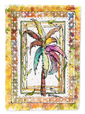 Palm Tree House Flag 28x40 Porch Sleeve Pole Decorative Outside Yard Banner Artwork Wall Hanging, Polyester