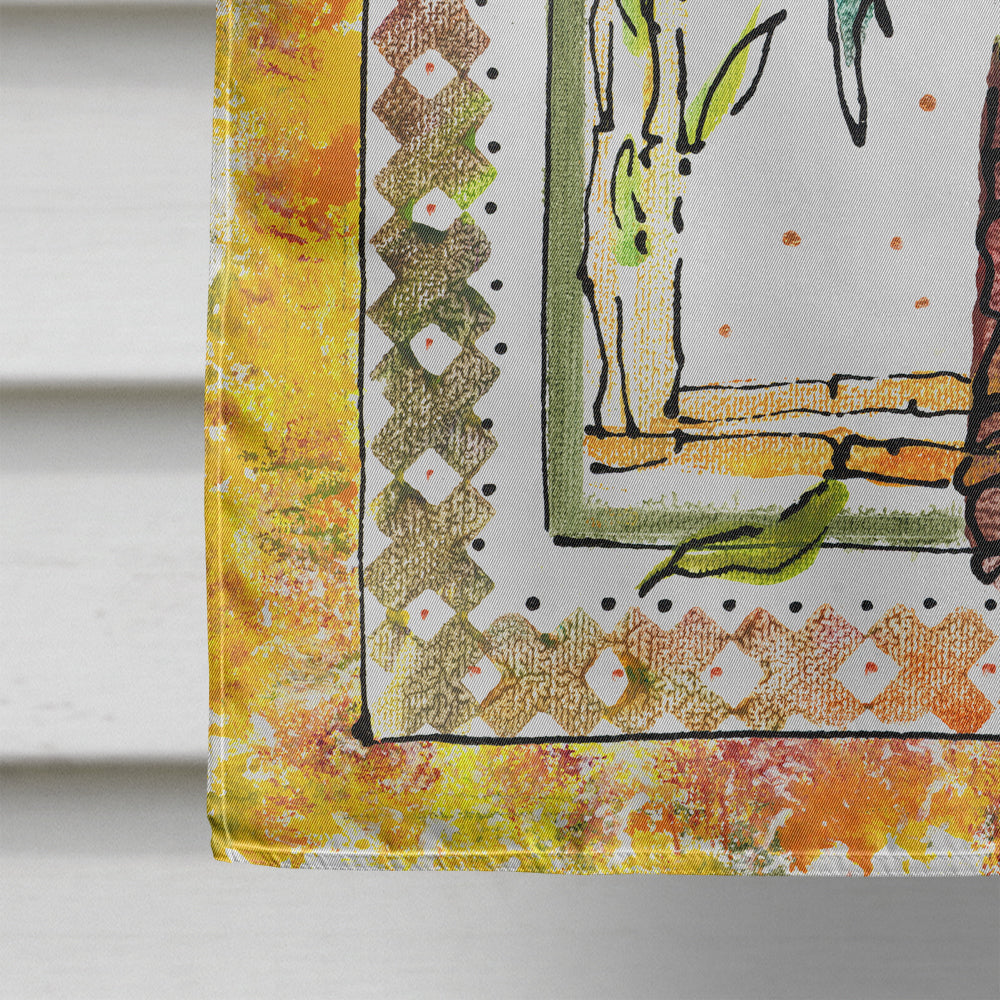 Palm Tree House Flag 28x40 Porch Sleeve Pole Decorative Outside Yard Banner Artwork Wall Hanging, Polyester