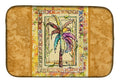 Palm Tree Dish Drying Mat Absorbent Dish Drying Mat Pad for Kitchen Counter Dish Drainer Mat for Countertop, 14 x 21", Multicolor