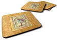 Palm Tree Foam Coasters Set of 4 Cup Coasters for Indoor Outdoor, Tabletop Protection, Anti Slip, Mouse pad Material