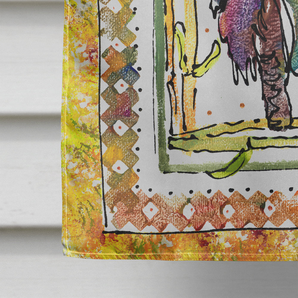 Palm Tree House Flag 28x40 Porch Sleeve Pole Decorative Outside Yard Banner Artwork Wall Hanging, Polyester