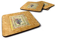 Palm Tree Foam Coasters Set of 4 Cup Coasters for Indoor Outdoor, Tabletop Protection, Anti Slip, Mouse pad Material