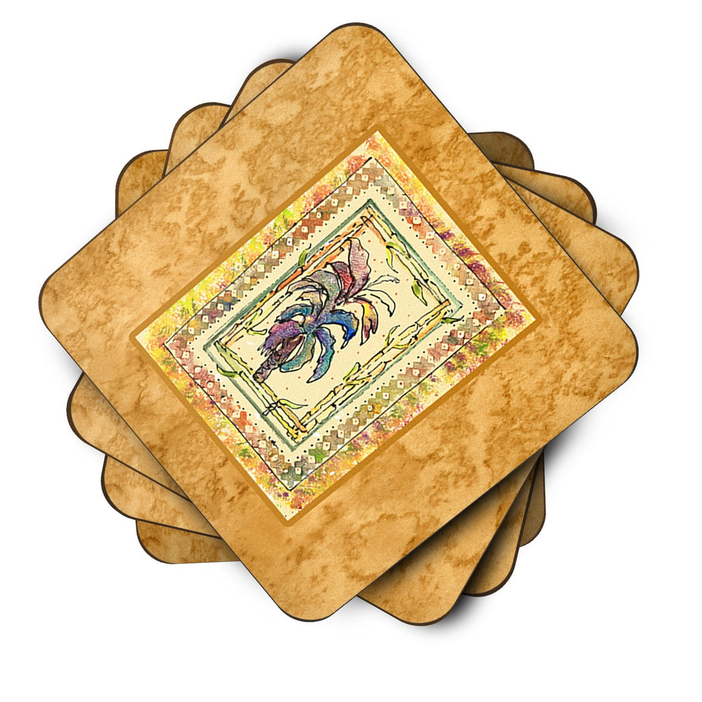 Palm Tree Foam Coasters Set of 4 Cup Coasters for Indoor Outdoor, Tabletop Protection, Anti Slip, Mouse pad Material