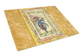 Palm Tree Cutting Board Tempered Glass Kitchen Cutting Surface, Heat Resistant Chopping, Non-Slip Feet, Food Prep & Serving