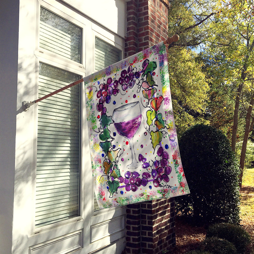 Wine House Flag 28x40 Porch Sleeve Pole Decorative Outside Yard Banner Artwork Wall Hanging, Polyester