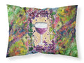 Wine Standard Pillowcase Lightweight Super Soft Easy Care Decorative Artwork Pillowcase, Standard