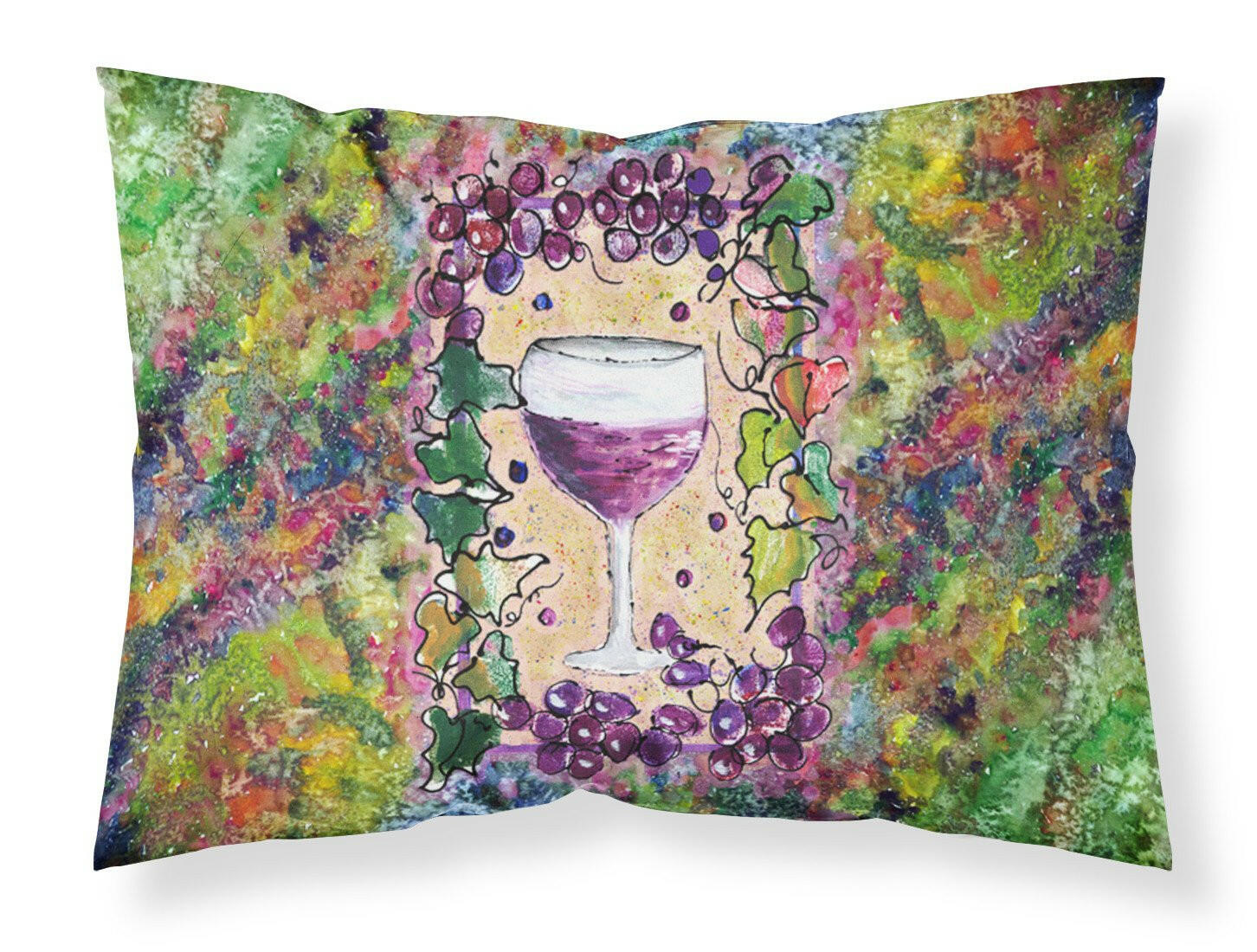 Wine Standard Pillowcase Lightweight Super Soft Easy Care Decorative Artwork Pillowcase, Standard