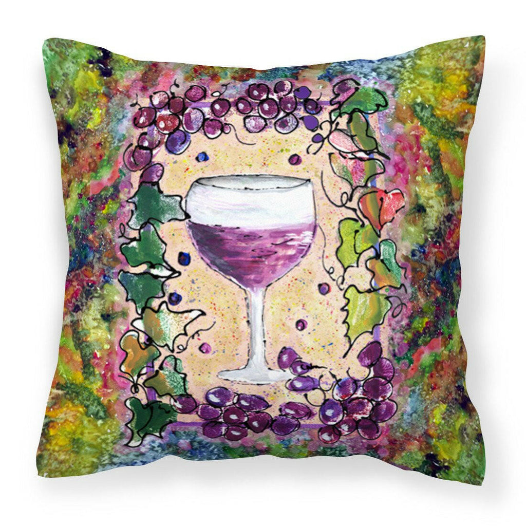 Wine Decorative Throw Pillow 14x14 Indoor Outdoor Accent Cushion, Fabric Cover with Insert for Sofa, Bed, Porch & Living Room