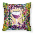 Wine Decorative Throw Pillow 14x14 Indoor Outdoor Accent Cushion, Fabric Cover with Insert for Sofa, Bed, Porch & Living Room